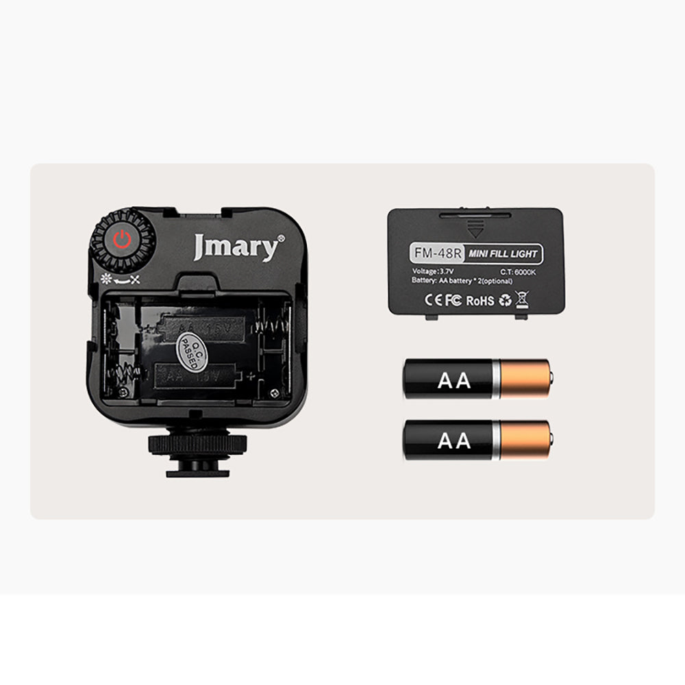 Jmary FM-48R Mini Fill Light Telefon-Kamera Üstü Pilli Aydınlatma Işığı Jmary FM-48R Mini Fill Light Telefon-Kamera Üstü Pilli Aydınlatma Işığı
